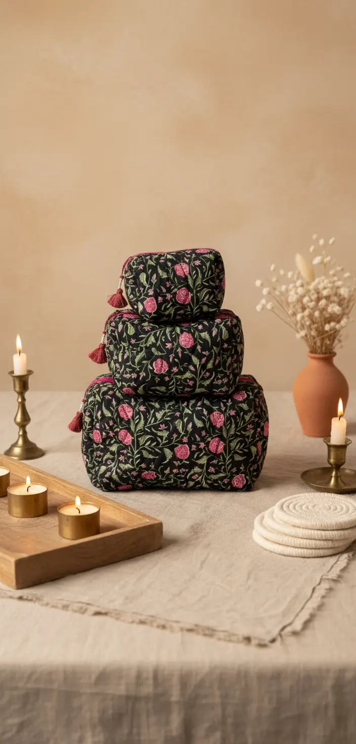 Makeup and Toiletry bag set-D