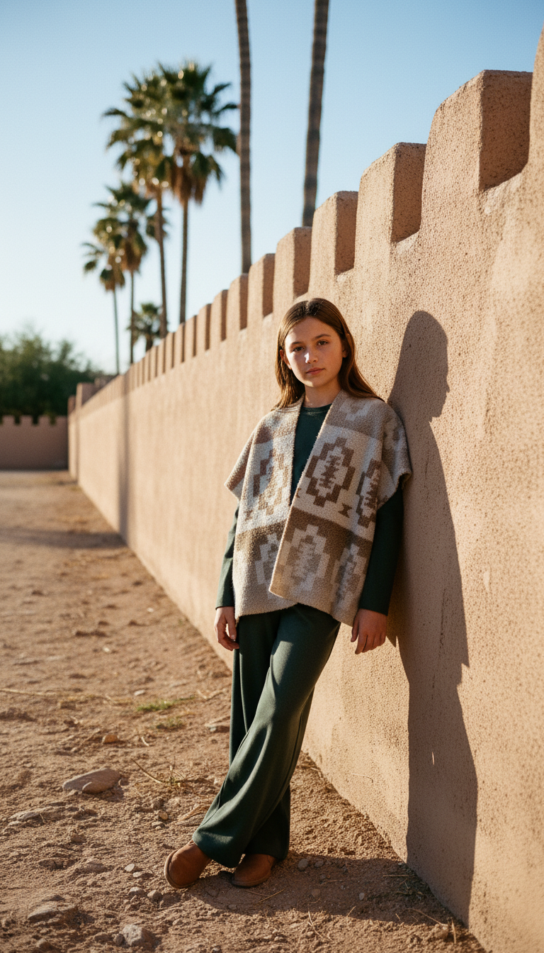 Mini Aztec Poncho set